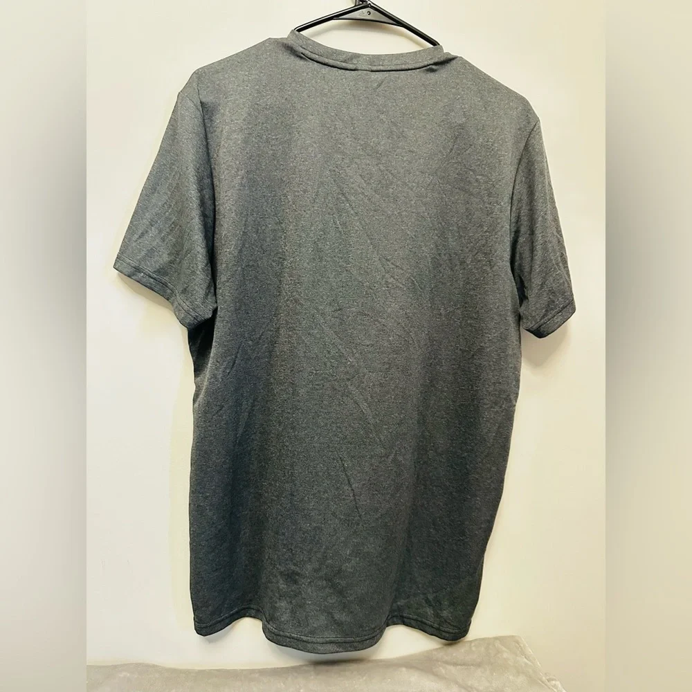 adidas Men’s V-Neck Short Sleeve Tee — Charcoal